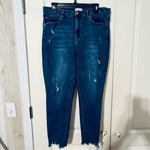 Nicole Miller Deep Blue Cropped Jeans